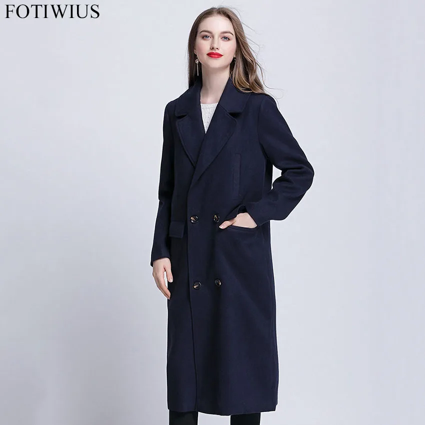L 5XL Plus Size Brand Design Winter Coat Women Warm Wool Coat Double