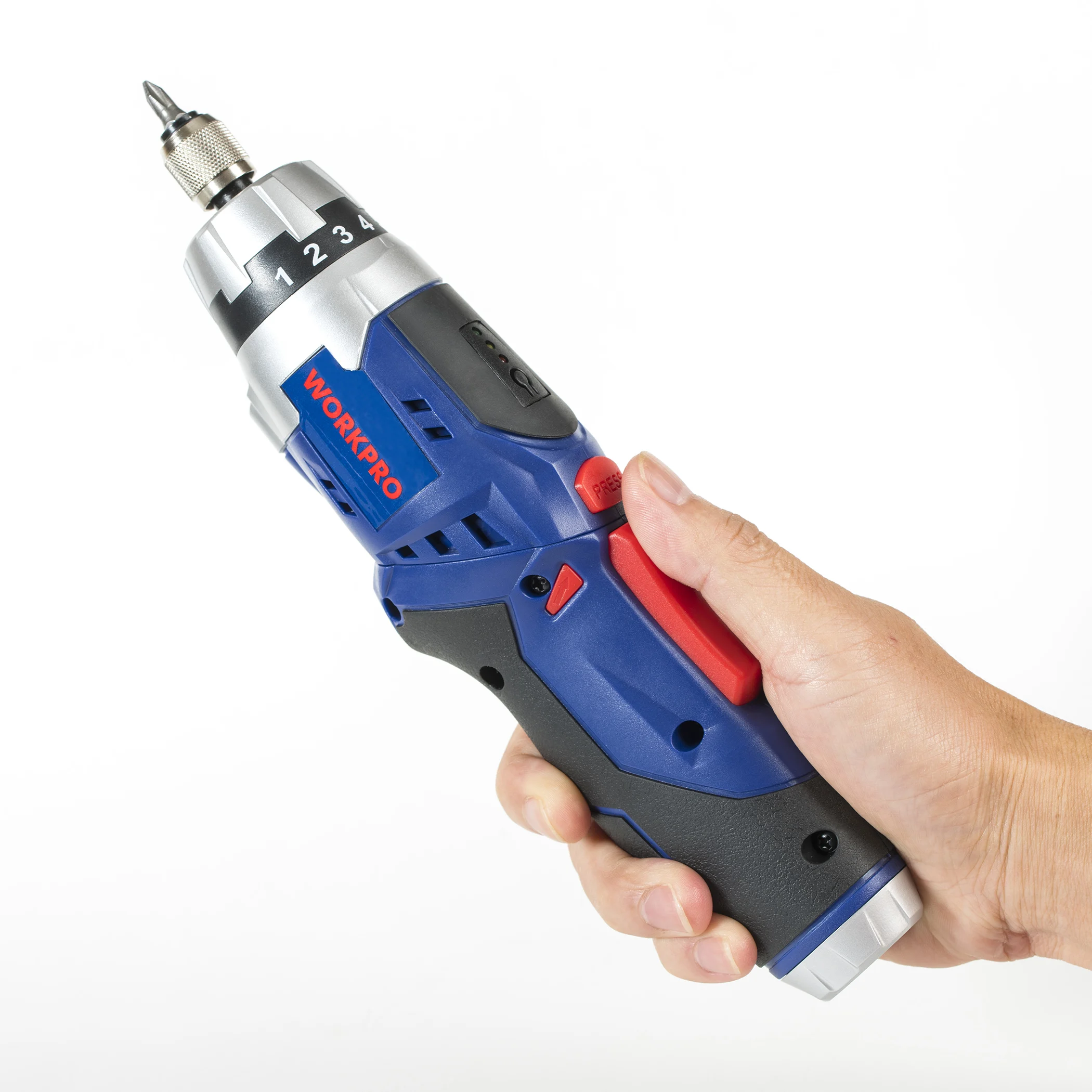 WORKPRO 3.6V Cordless Screwdriver Foldable Electric Screwdriver Rechargeable Screwdriver with Work Light