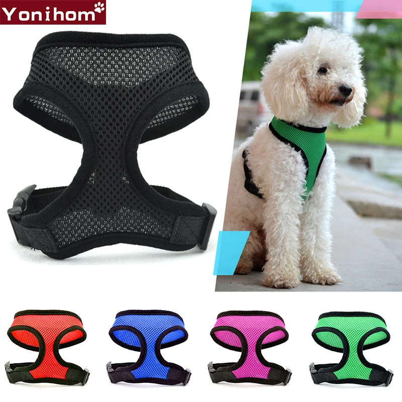 Dog Harness Breathable Nylon Dog Harness Vest Soft Mesh Pet Harness For