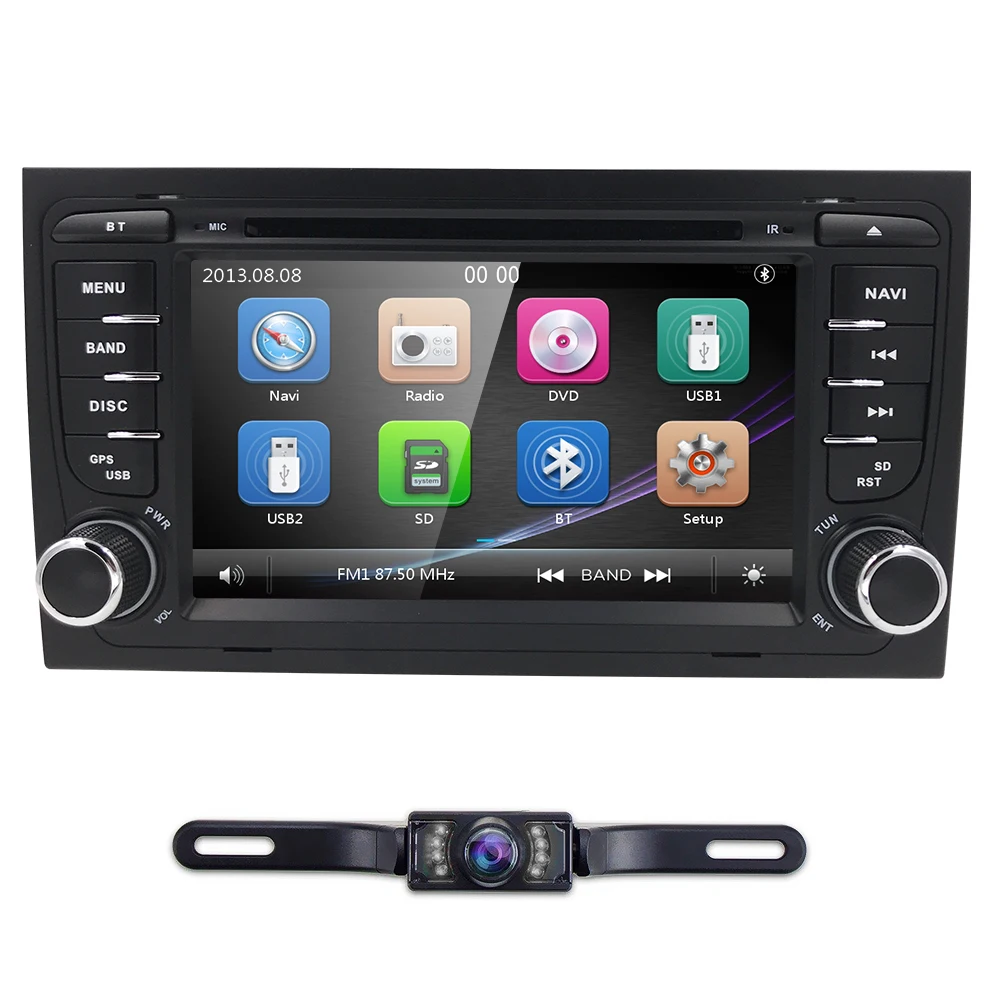 

Mirror link Bluetooth Car DVD 7 Inch GPS for Audi A4 B6 2000-2006 year RS4 Seat Exeo navigation BT USB Free camera+8 GB Map card