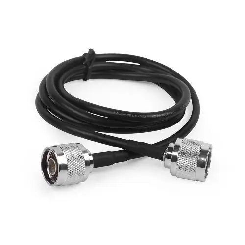1 Meters Black RG6 Coaxial Cable N Male to N Male Connector Low Loss Coax Antenna Cable for 2G/3G/4G Cell Phone Signal Booster
