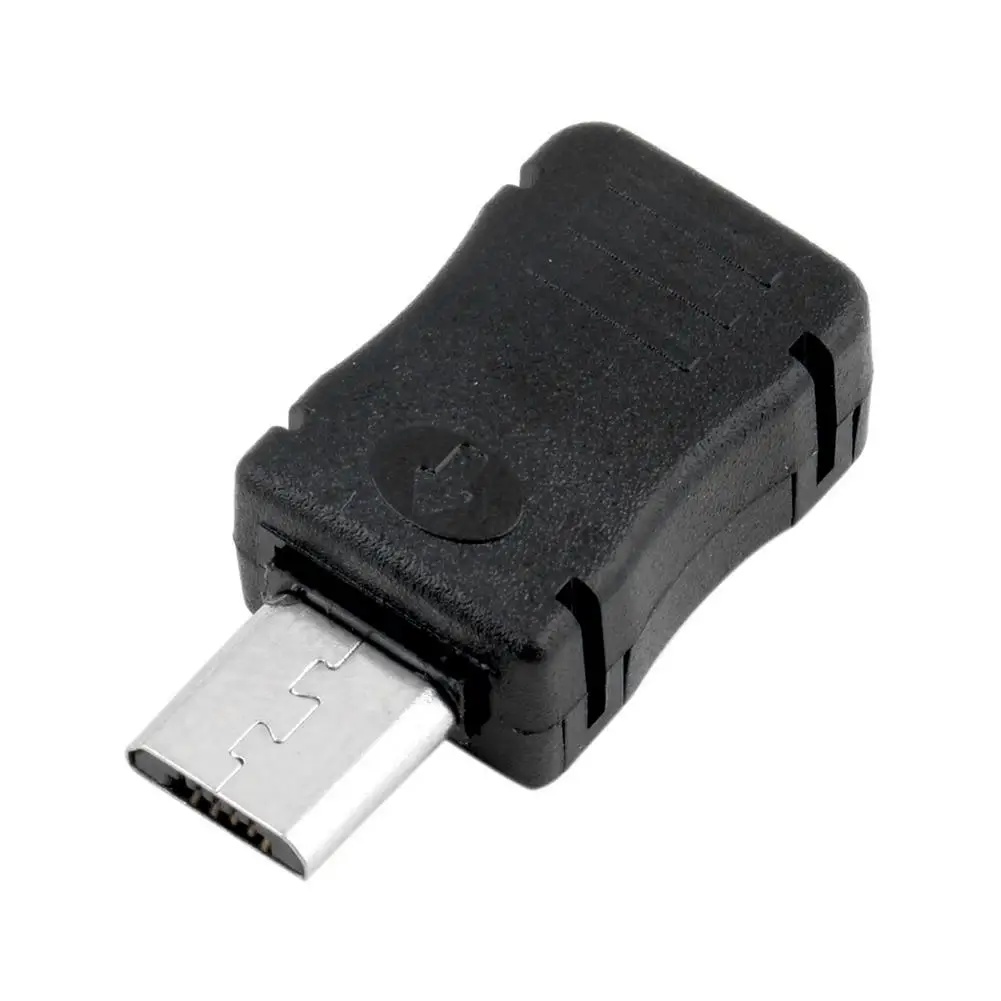 

10Pcs Micro USB T Port Male 5 Pin Male Plug Socket Plastic Cover Mini Connector