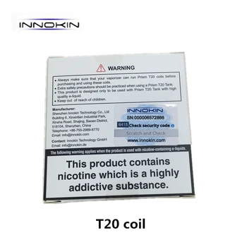 

Original 20pcs/lot Innokin Endura T20 Coil 1.5ohm coil head For Innokin Endura T20 Kit/Prism T20 Tank Endura elektronik sigara