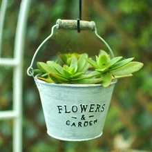 Zakka металлические бочки украшения дома цветочные горшки цветочные горшки баррель флорес горшки домашнего декора висит ваза для цветов