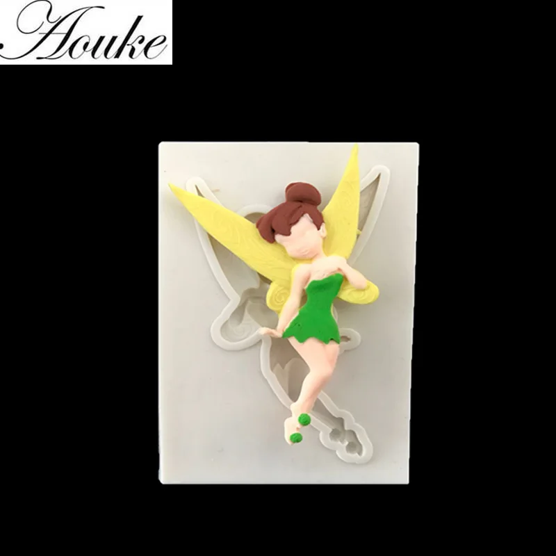 3D Flower Fairy Silicone Mold Kitchen DIY Cake Baking Decorations Fudge Dessert Cookie Chocolate Moulds Plaster Clay Tools silicone mold cake decorating tools
