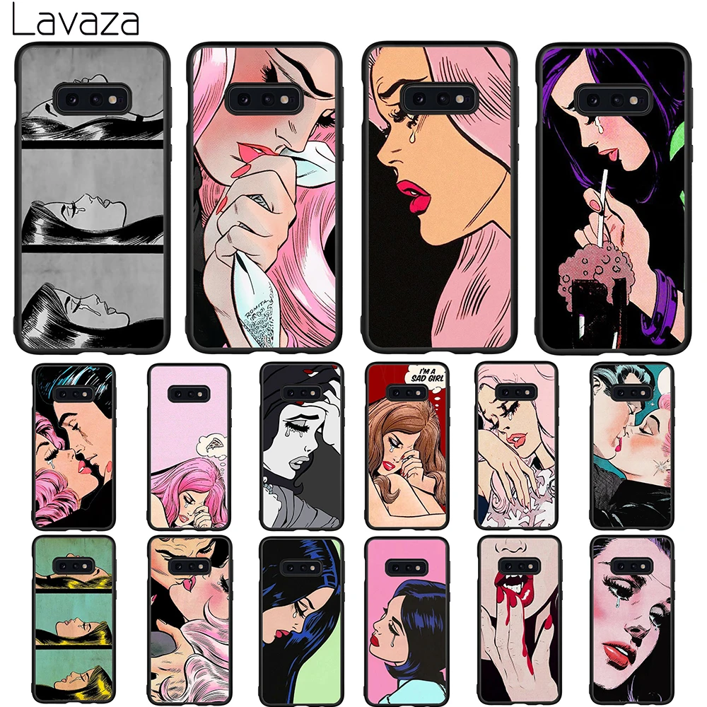 Мягкий чехол для девочек Lavaza Comics Sad плачет слезы Galaxy A3 A5 2016 2017 A6 plus A7 A8 A9 J6 2018 A10 30 40 50