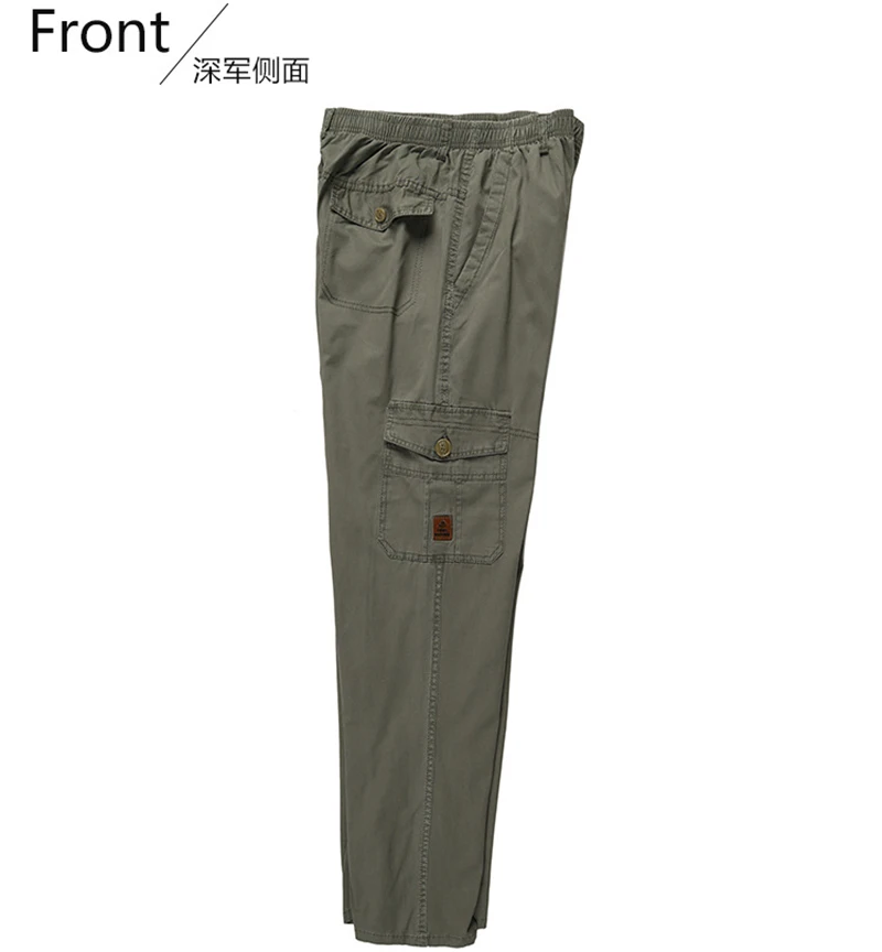 Высокое качество Мужские повседневные свободные брюки весна осень хлопок армейский Военный мульти-карман штаны-карго мужские комбинезоны