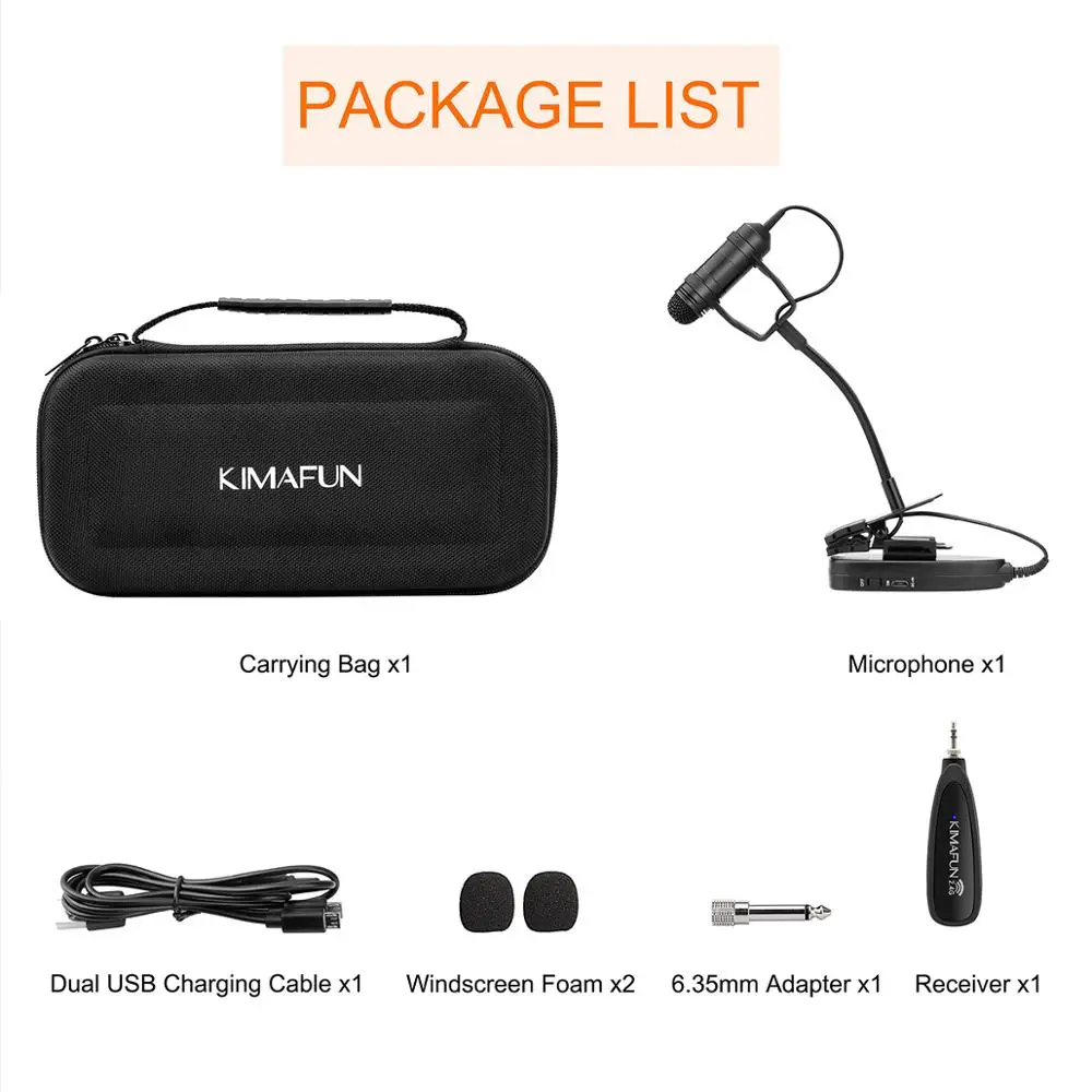 KIMAFUN 2.4G Mini Wireless professional Instrument