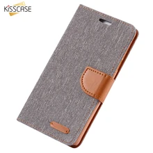 KISSCASE Book Flip Cloth Skin Phone Case For Samsung Galaxy S8 Plus S7 S7 Edge S6