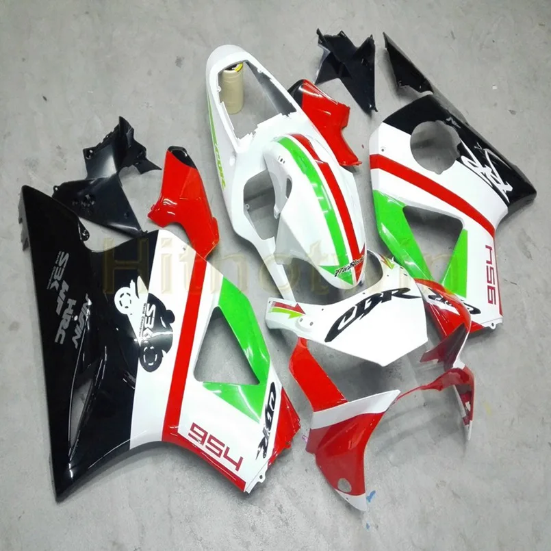 A Капот для мотоцикла на заказ для HONDA CBR 954RR 2002-2003 CBR954 RR 02 03 ABS Пластиковые обтекатели+ Botls+ Красный Зеленый Белый M2 - Цвет: A