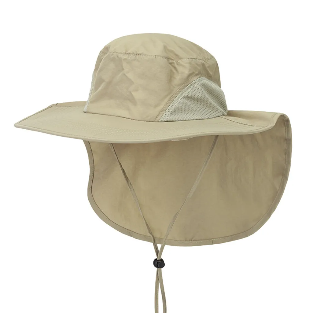 Унисекс широкая шляпа с полями, солнце шляпа с горлышком, рыболовная шляпа для сафари для походов на открытом воздухе, женские летние солнечные шляпы для женщин с пляжем для отдыха