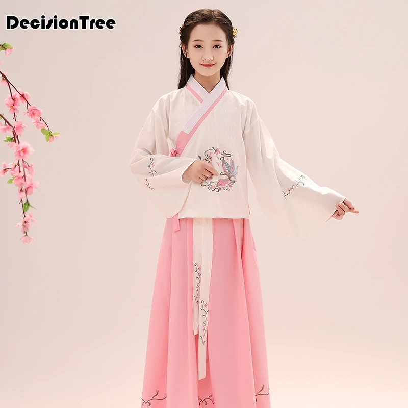 

2019 new girls child costume folk dance children ancient chinese costume chinese traditional opera kids dynasty ming tang han