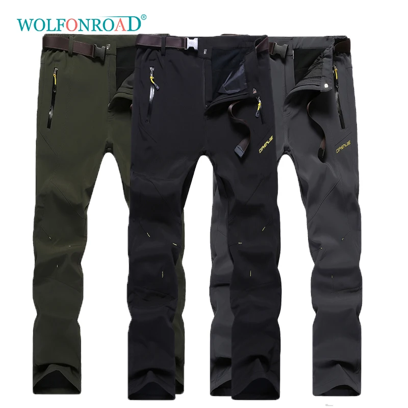 WOLFONROAD Winter Men's Thermal Outdoor Hiking Pants Waterproof Camping