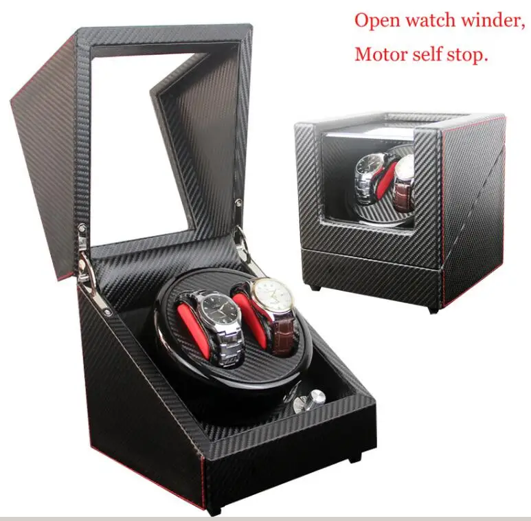 Высококлассный мотор шейкер часы Winder держатель дисплей автоматические механические часы коробка с подзаводом ювелирные изделия Часы Winder Box - Цвет: 2-0 E