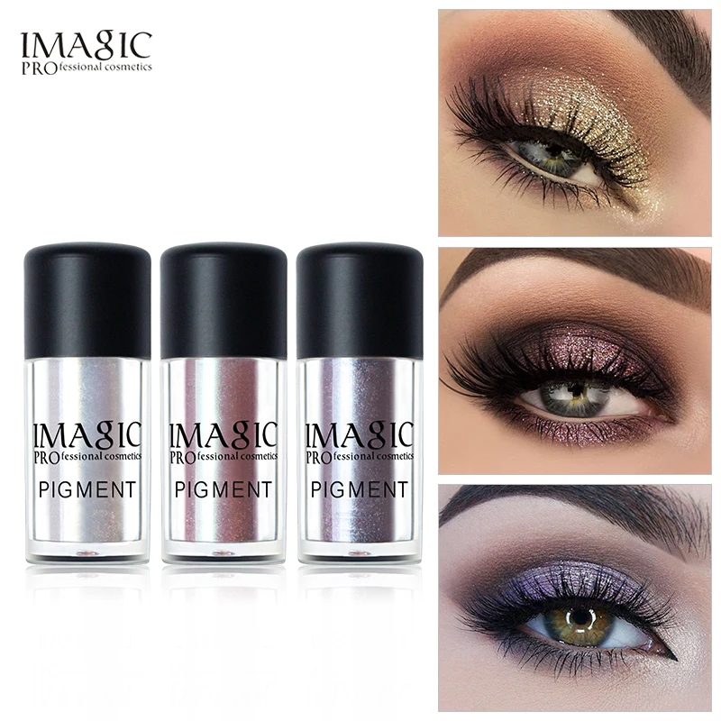 

IMAGIC New Arrival Glitter Eyeshadow Metallic Loose Powder Waterproof Shimmer Pigments Colors Eye Shadow Makeup Cosmetics