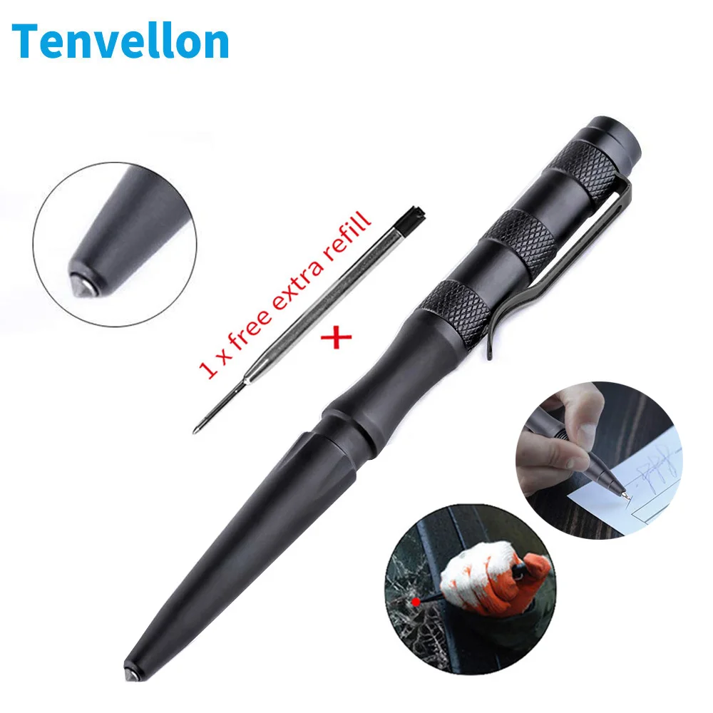 Tenvellon stylo tactique auto défense, fournitures simples, paquet en acier tungstène, Protection de sécurité, outils de défense personnels EDC | AliExpress