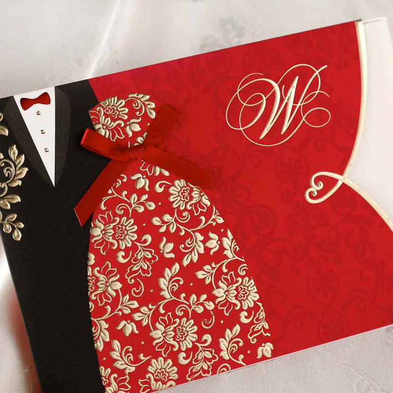  FANLUS Red-Laser-Personalized-Banquet-Party-Wedding-Invitation-Card-Envelope-Seal - 32891269039