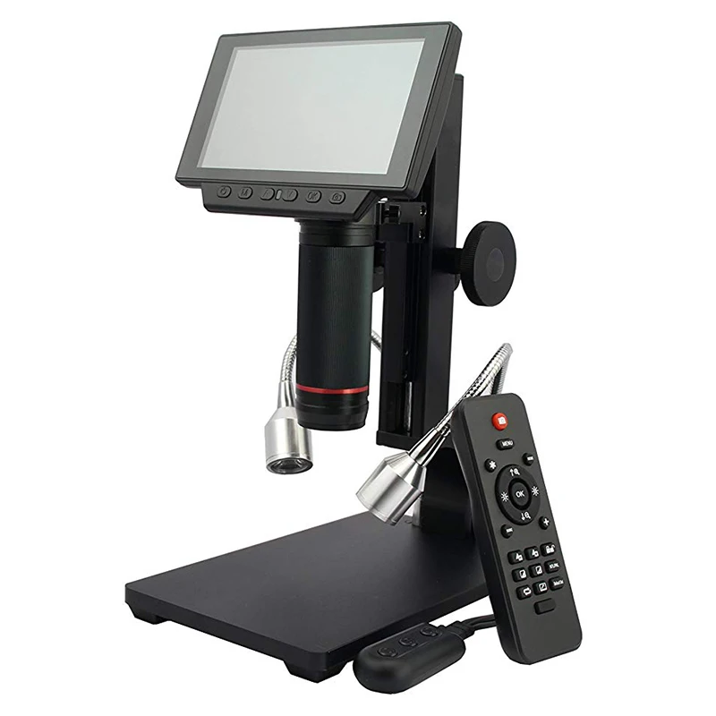 

Us Plug 5 Inch Screen 1080P Digital Microscope Hdmi Microscope For Circuit Board Repair Soldering Tool Adsm302