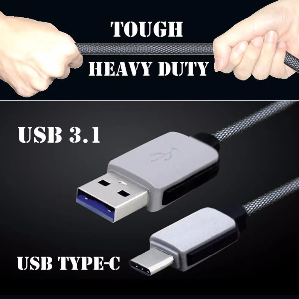 Кабель USB Type C SOONHUA плетеный кабель для быстрой зарядки и передачи данных 5 В 2 1 А