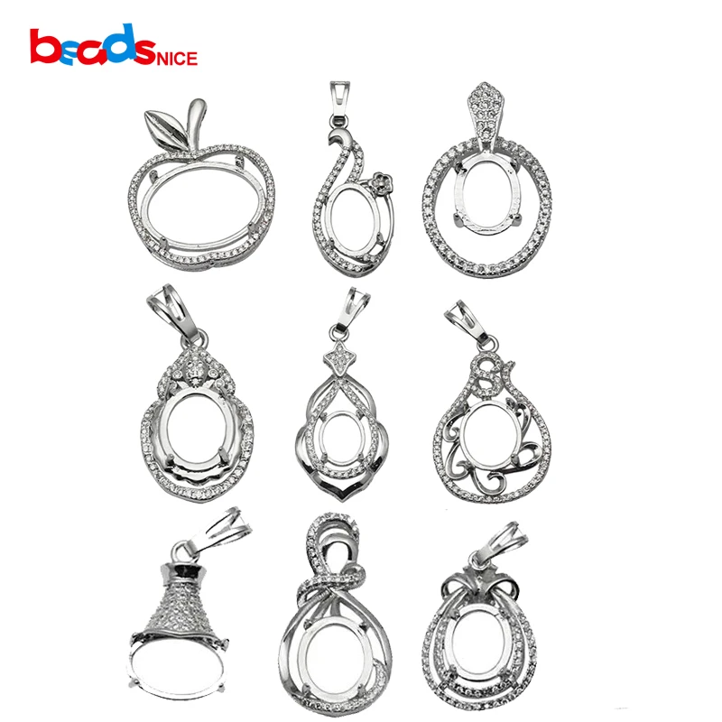 

Beadsnice Wholesale Silver Jewelry Pendant Blank Sterling Silver Pendant Setting Women Jewelry Necklace Pendant ID34053