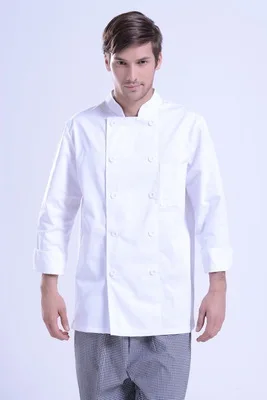 Модная двубортная форма для шеф-повара унисекс, рабочая одежда шеф-повара, услуги повара, 3 цвета, позолоченные кнопки