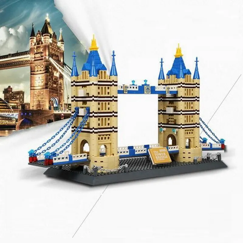 

WANGE 8013 The Tower Bridge Architecture Figure Blocks Construction Building Brick Toys For Children Christmas Gift