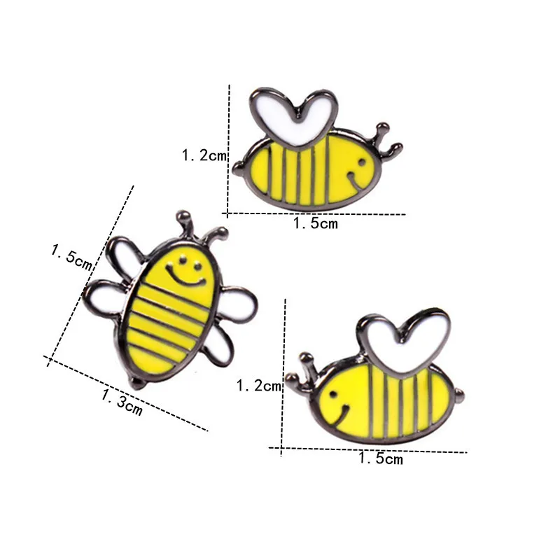 Junejour милый мультфильм металлические значки булавки для одежды прекрасный пчела узор Значки на рюкзак декоративный броши