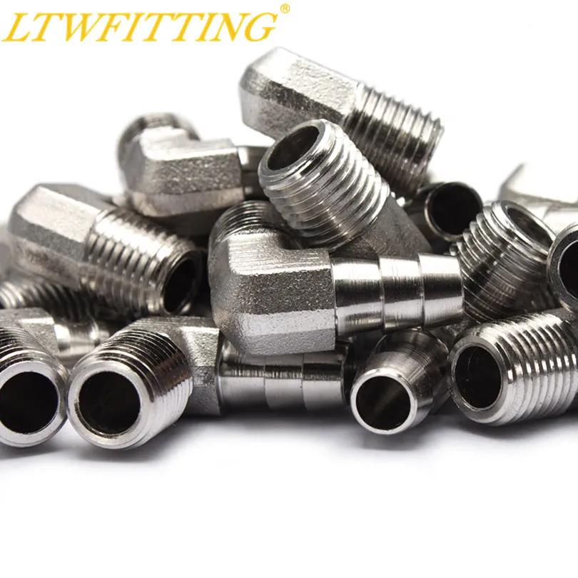 Штуцер LTWFITTING из нержавеющей стали с углом 90 градусов штуцер 316 зазубринами 3/8