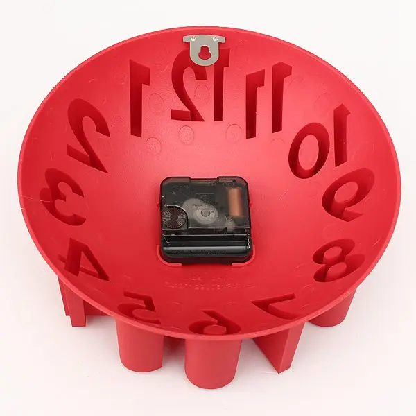 Лучший домашний декор, креативные Современные художественные 3D купольные круглые Настенные часы, красные 22,5*22,5*9 см