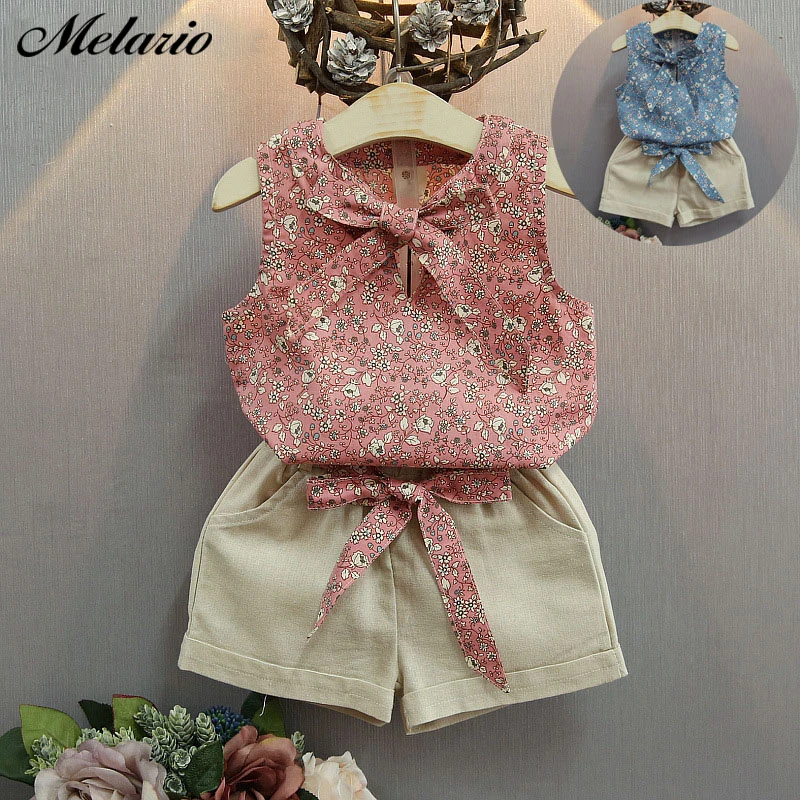 Melario Girls Set 2019 New Summer Girl Clothing Suit Embroidery Off-the-shoulder Children's Clothes Set Floral Top + Short 3-7Y Melario Girls Set 2019 New Summer Girl Clothing Suit Embroidery Off-the-shoulder Children's Clothes Set Floral Top + Short 3-7Y