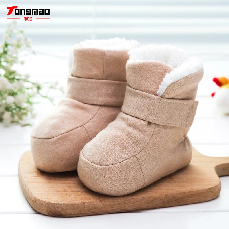 

0-1 Years Old Baby Shoes 2016 New Autumn and Winter Thick Newborn Baby Booties Soft Bottom Toddler Shoes Warm boots style design