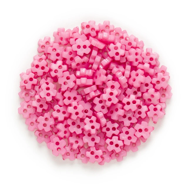 100pcs Multicolor 2 hole Snowflake Resin buttons Sewing Scrapbooking Decor 6mm