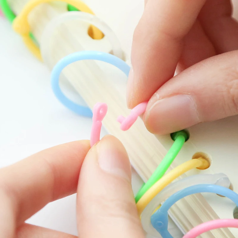 

12pcs Books Binding Creative Plastic Multifunction Circle Ring DIY Albums Loose Leaf Binder Hoops Colorful Notebook Office Tools