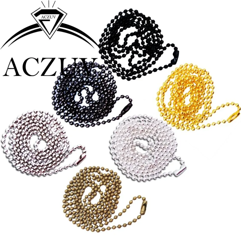 1000pcs Lot Wholesale Bead Ball Chain 2.4mm Link Chain Necklaces AZ006