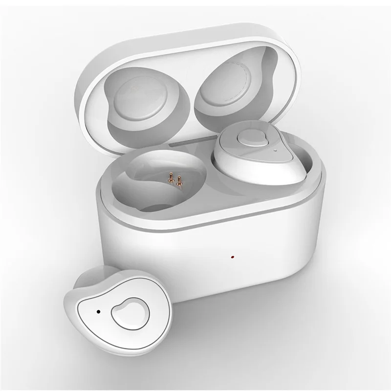 Белый SZHAIYU наушники-вкладыши TWS Bluetooth наушник реальные Беспроводной наушники V5.0 мини стерео наушники для телефона, регулятор баса, Поддержка IOS наушники для андроида - Цвет: Белый