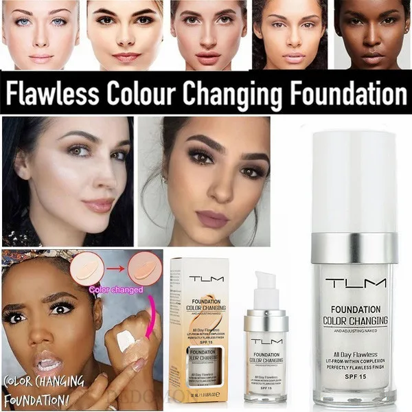 30ml TLM Color Changing Liquid Foundation Makeup Change To Your Skin