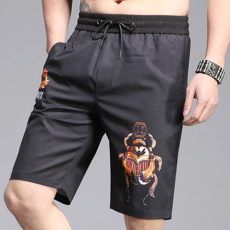 Новое поступление повседневное Свободные животных Скорпион вышивка шорты для женщин модные дизайн хип хоп High Street Короткие