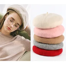 YGYEEG Новая женская зимняя шапка берет Женская шерстяная однотонная шапка s кашемировая теплая шапка горячая распродажа высокое качество аксессуары