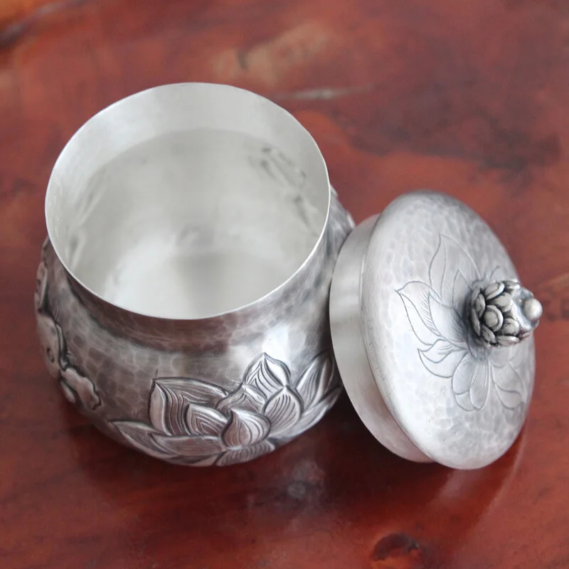 Высококачественный 999 серебряный чайный чайник кунг-фу, подарок для семьи и друзей, кухонный офисный чайный набор