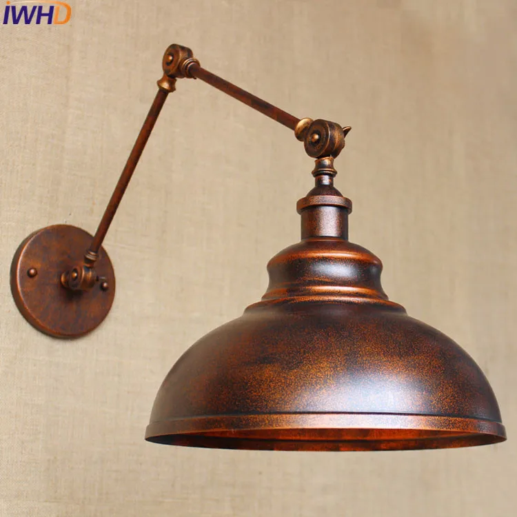IWHD Long arm LED Wall Light Up Down Loft Style Industrial Wall Sconce lamp Creative Retro Iron Wandlamp Stairway Lighting