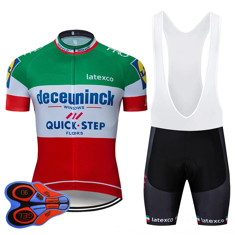 

2019 Pro Team Italia Quick Step Cycling Jersey 9D Bib Set Bike Clothing Bicycle Wear Clothes Mens Short Maillot Culotte Suit