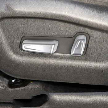 

For Hyundai ix35 2018 2PCS ABS Chrome Matte Silver Car Seat Adjustment Knob Button Switch Cover Trim Car Styling Accessories