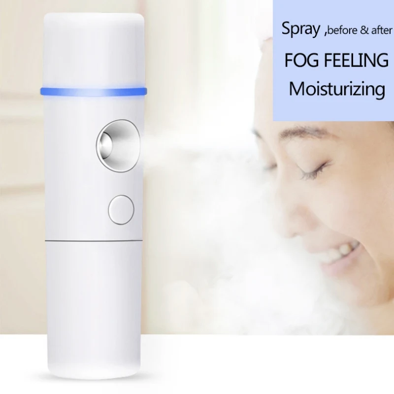 

Portable Mini Nano Water Mist Sprayer Steaming Face Humidifier Household Spa Beauty Instrument Face Whitening Humidification