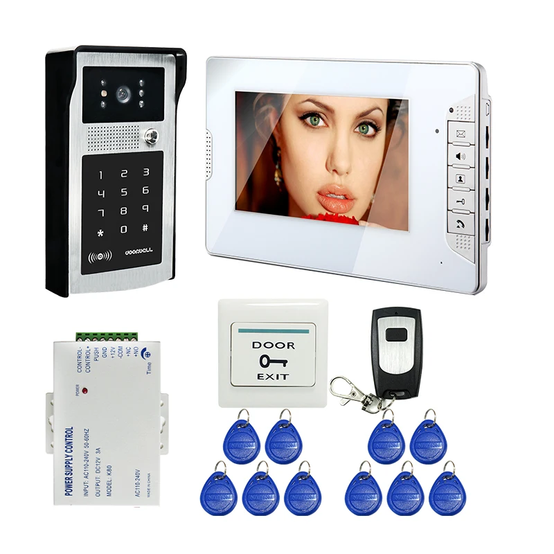FREE SHIPPING New 7 Color LCD Screen Video font b Door b font Phone Intercom System