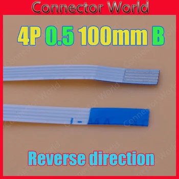 

30pcs/lot 4 pin Flat Switch Ribbon 4p Flex Cable Power Button 4pin 0.5mm reverse Length 10cm AWM 20624 80C 60V VW-1