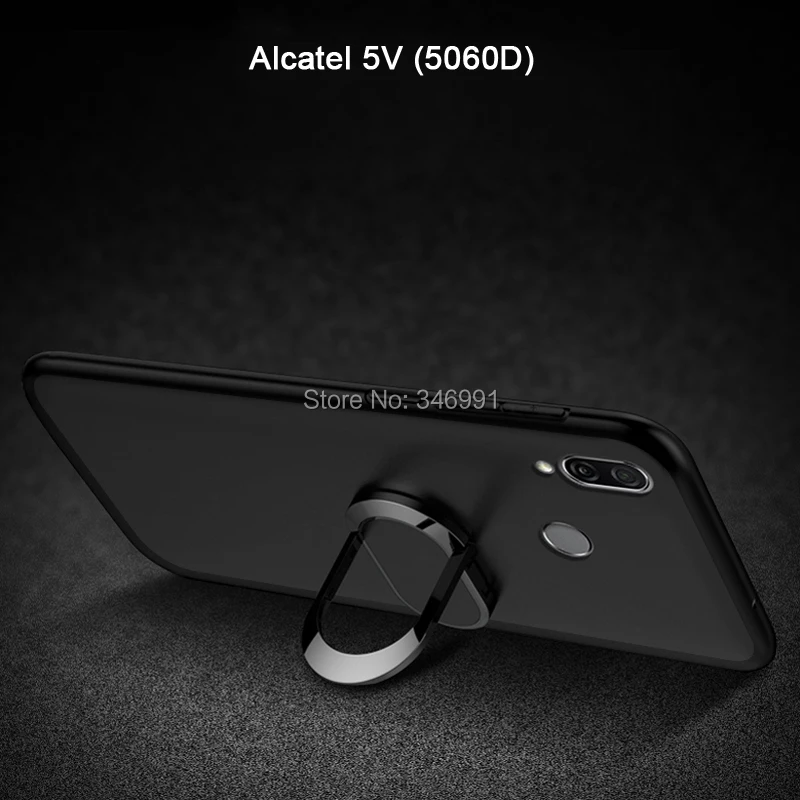 Чехол для Alcatel 5V 5060D чехол Роскошный 6,2 дюймов мягкий черный силиконовый магнитный автомобильный держатель кольцо Funda для Alcatel 5V 5060D чехол s