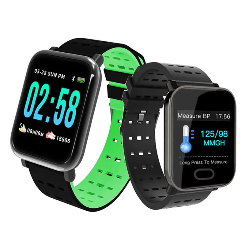 Billige A6 Smart Uhr Blutdruck Monitor handgelenk tonometer Herz Monitor Sport Fitness Tracker blutdruckmessgerät uhr tonomete