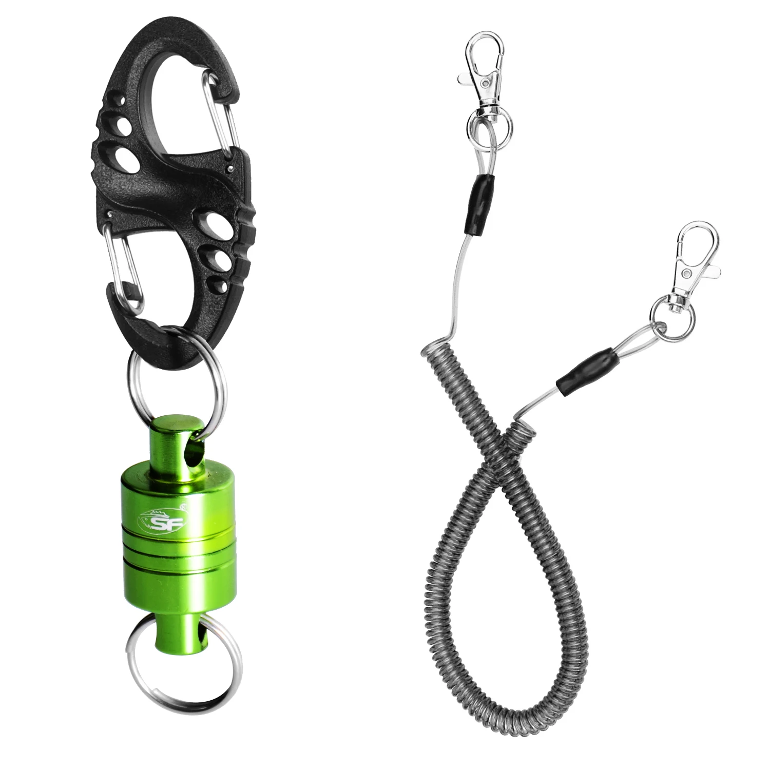 

SF Fly Fishing Pliers Landing Trout Net Magnetic Release Holder with Cord 12 LB