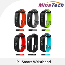 P1 сердечного ритма Мониторы Smart Браслет SmartBand Часы Приборы для измерения артериального давления Bluetooth Smart Браслет Фитнес для Android IOS Телефон