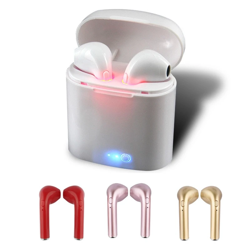 Kopen I7s TWS Mini Dubbele Oor Draadloze Bluetooth Koptelefoon Koptelefoon Headsets Oordopjes Voor Iphone X 6 7 8 Samsung Xiaomi Huawei LG
